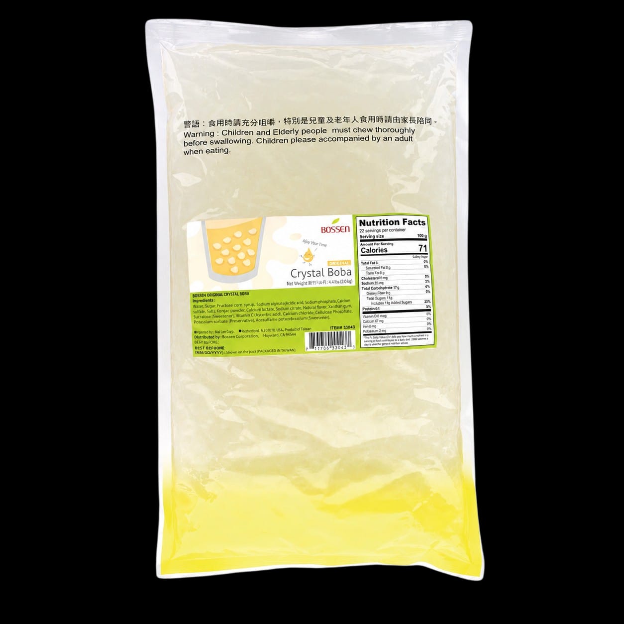 Perlas Boba Crystal Original 2 KG. BOSSEN