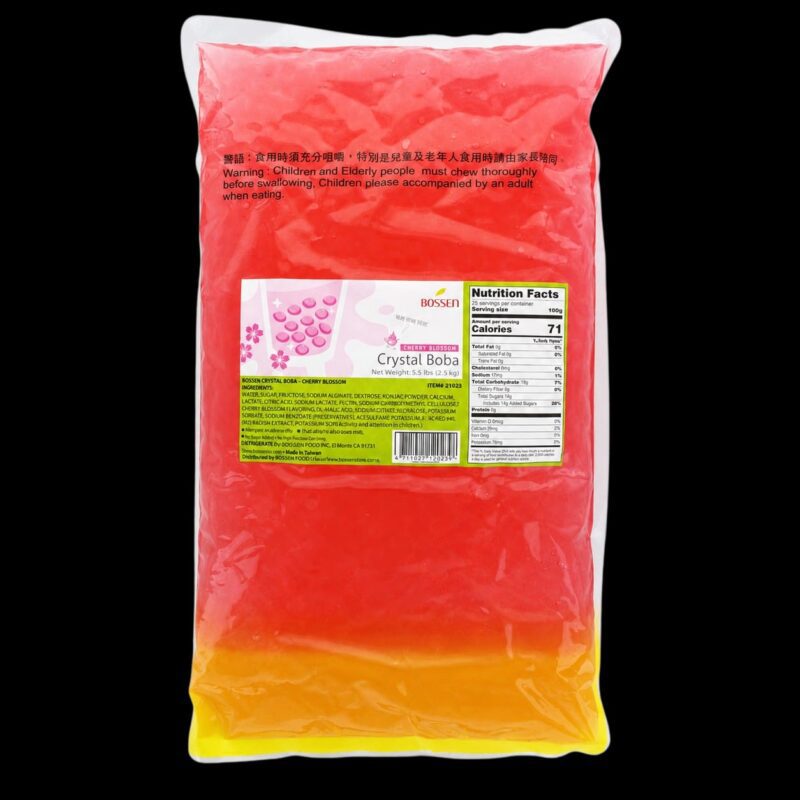 Perlas Boba Crystal Cereza Japonesa (Cherry Blossom) 2 KG. BOSSEN