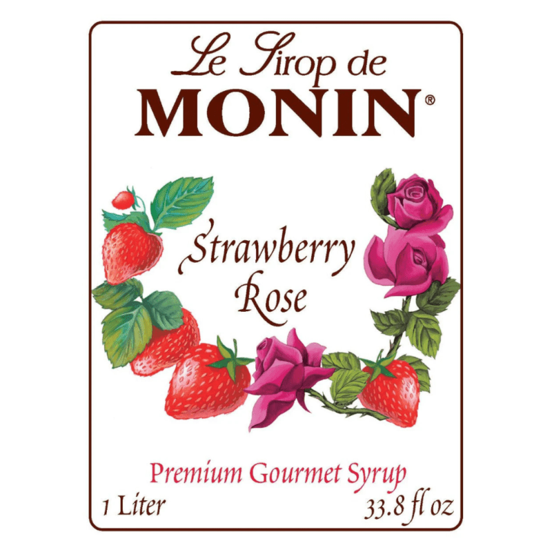 Sirope de Rosas con Fresa (Strawberry Rose) 1 LTO. MONIN - Imagen 2