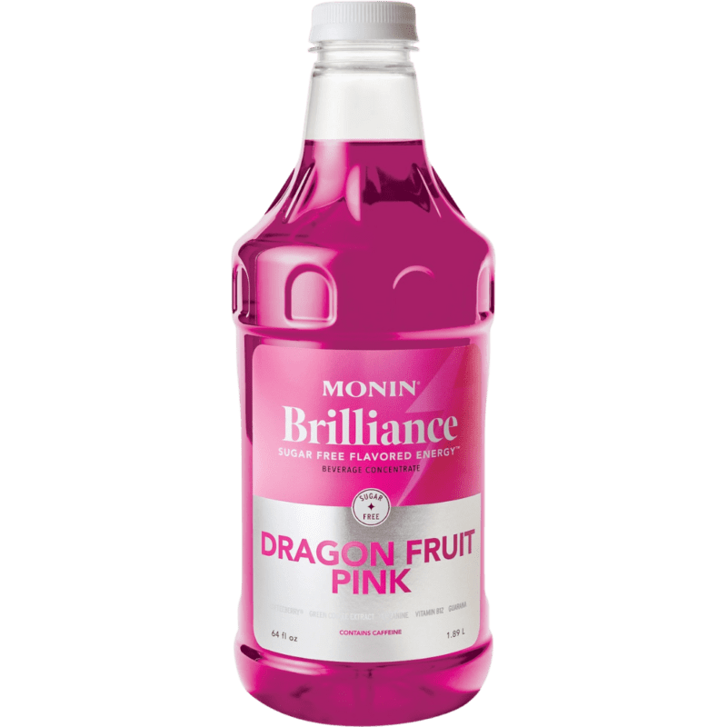 Sirope Brilliance sin Azucar Pitaya Rosa (Sugar Free Dragon Fruit Pink Natural Energy) 1.89 Lto MONIN