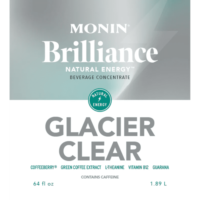 Sirope Brilliance Glaciar Crystal (Glacier Clear Natural Energy) 1.89 Lto MONIN - Imagen 2