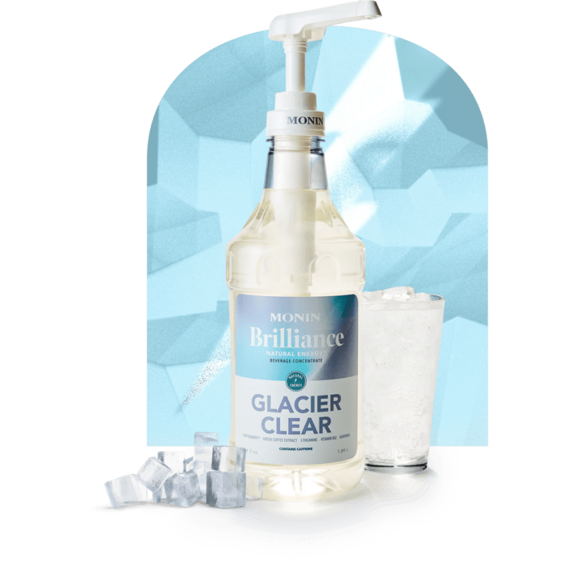 Sirope Brilliance Glaciar Crystal (Glacier Clear Natural Energy) 1.89 Lto MONIN - Imagen 4