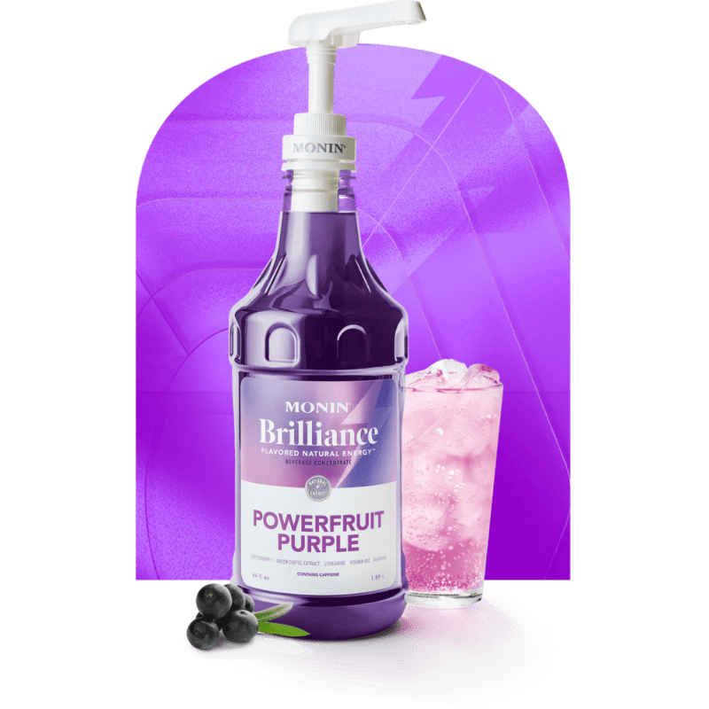 Sirope Brilliance Powerfruit Morado (Powerfruit Purple Natural Energy) 1.89 Lto MONIN - Imagen 4