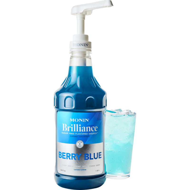 Sirope Brilliance sin Azucar Moras Azules (Sugar Free Berry Blue Natural Energy) 1.89 Lto MONIN - Imagen 4