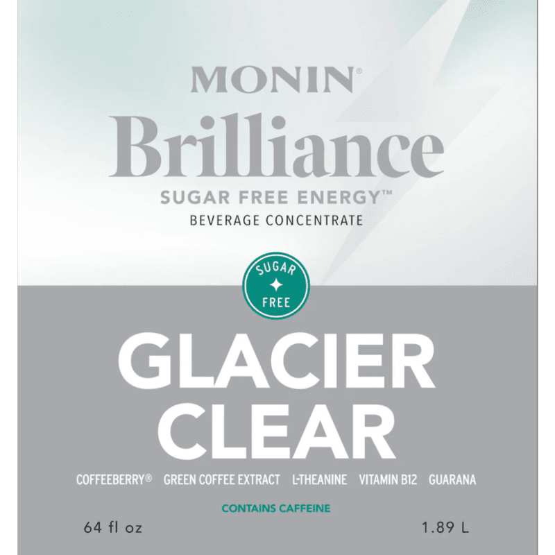 Sirope Brilliance sin Azucar Glaciar Crystal (Sugar Free Glacier Clear Natural Energy) 1.89 Lto MONIN - Imagen 2