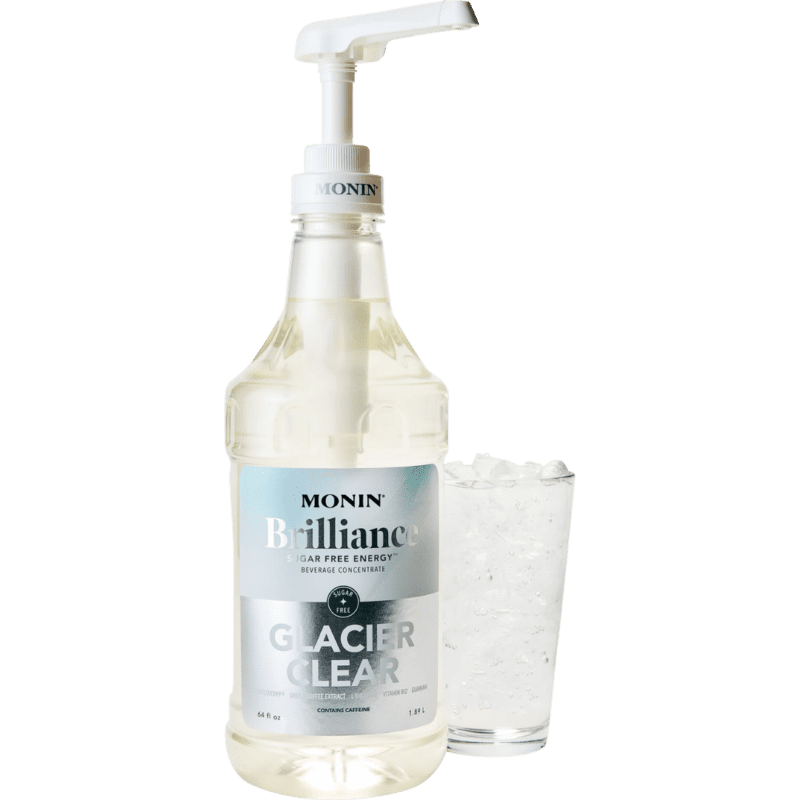 Sirope Brilliance sin Azucar Glaciar Crystal (Sugar Free Glacier Clear Natural Energy) 1.89 Lto MONIN - Imagen 4