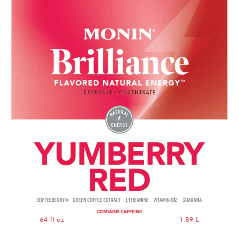 Sirope Brilliance Yumberry Rojo (Yumberry Red Natural Energy) 1.89 Lto MONIN - Imagen 2