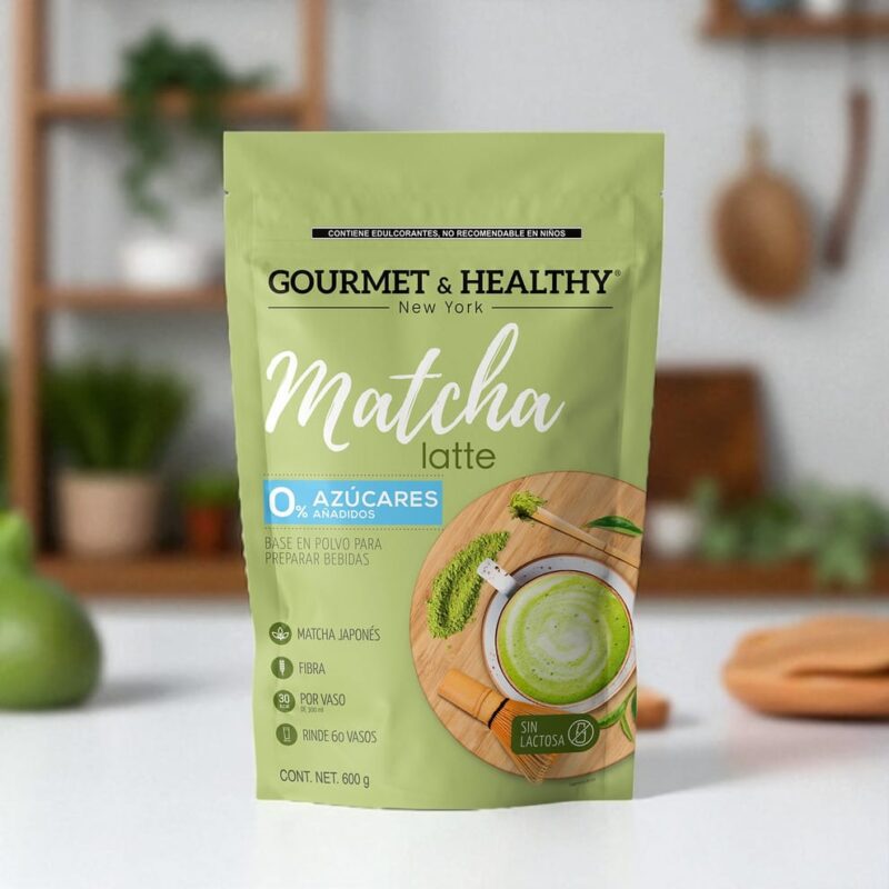 Base Sabor MATCHA 0 AZUCAR 600 G. GOURMET & HEALTHY