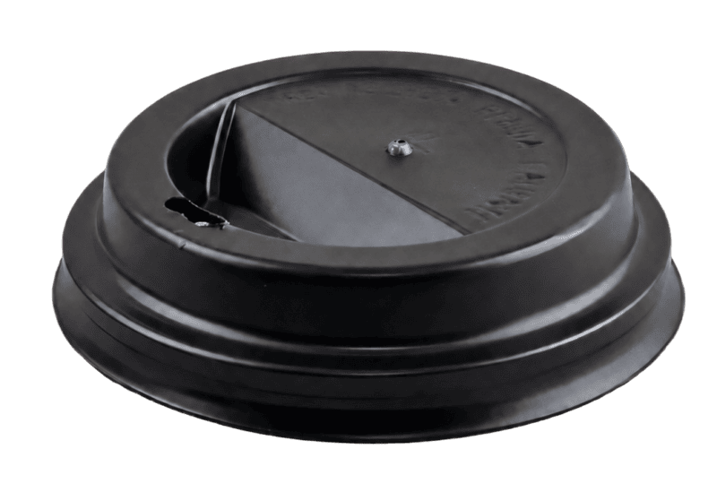 TAPA PLASTICO CIERRA FACIL NEGRA P/ VASO PAPEL 12-20 OZ (50 PIEZAS)