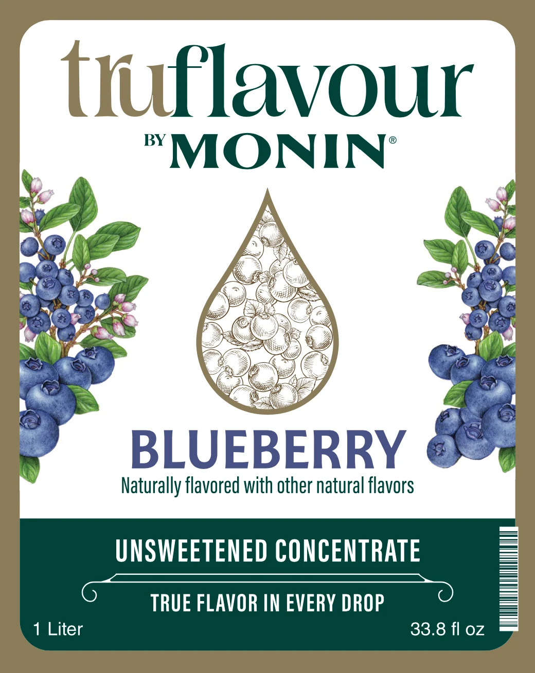 Concentrado TruFlavor Mora Azul (Blueberry) 1 LTO. MONIN - Imagen 2
