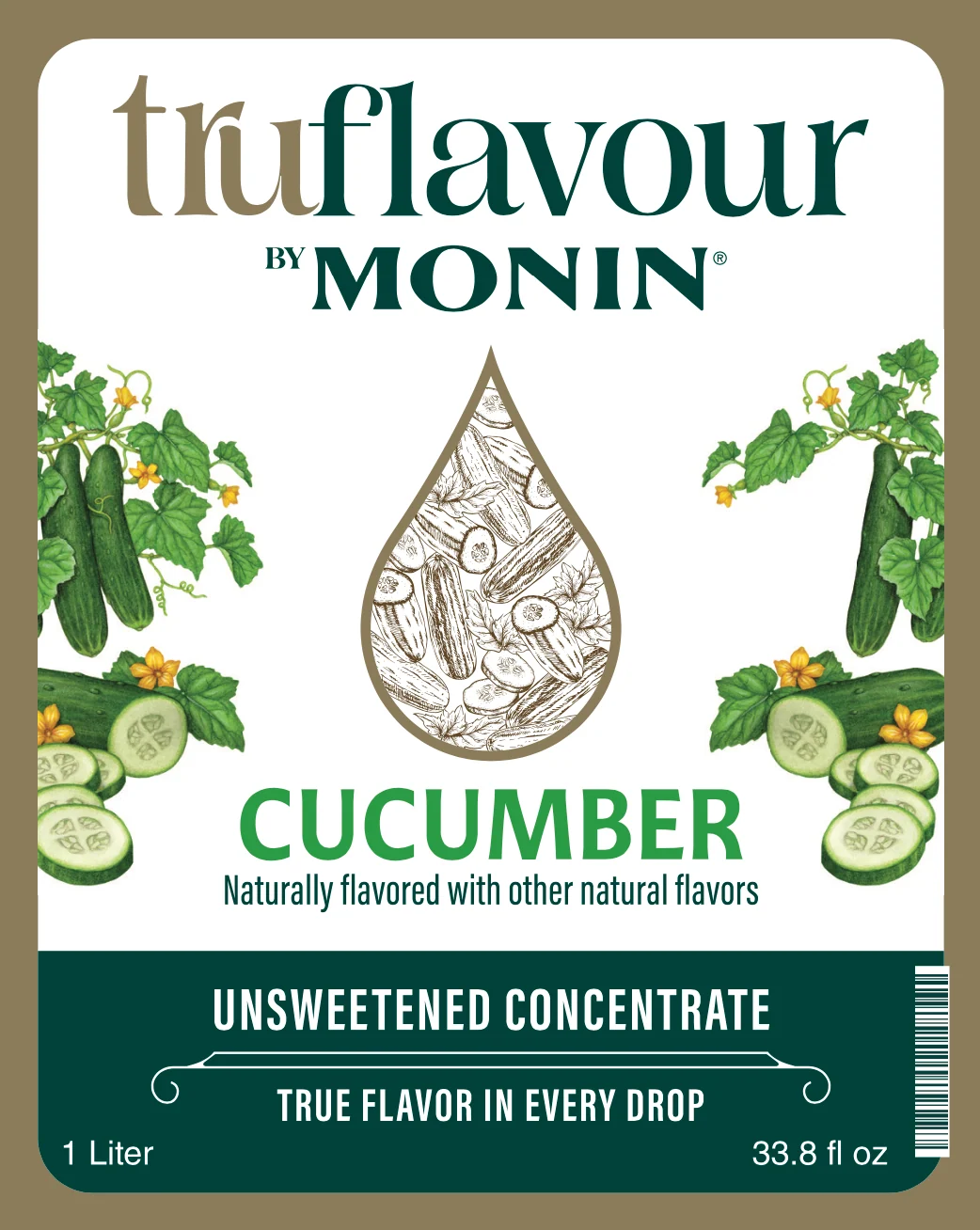 Concentrado TruFlavor Pepino (Cucumber) 1 LTO. MONIN - Imagen 2