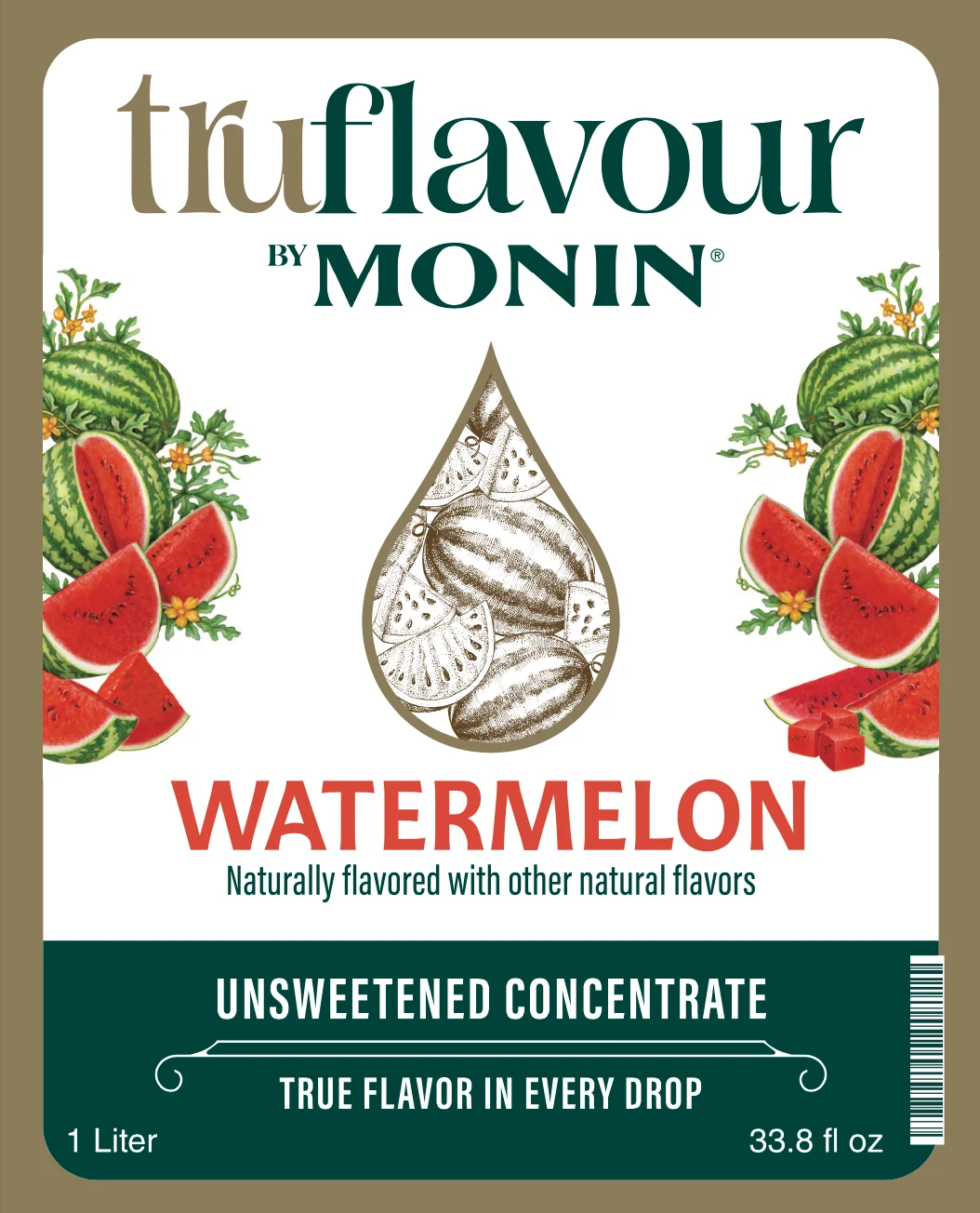 Concentrado TruFlavor Sandia (Watermelon) 1 LTO. MONIN - Imagen 2