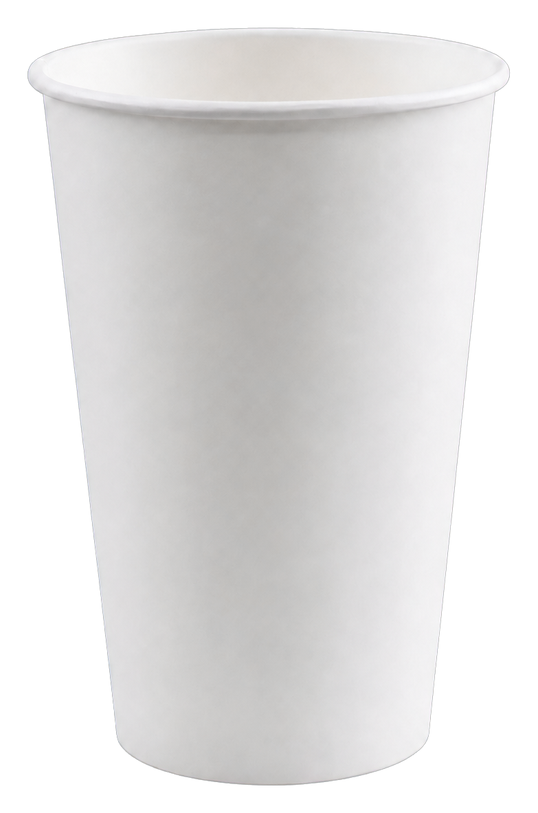 VASO PAPEL BLANCO PARA BEBIDA CALIENTE 16 OZ (50 PIEZAS)
