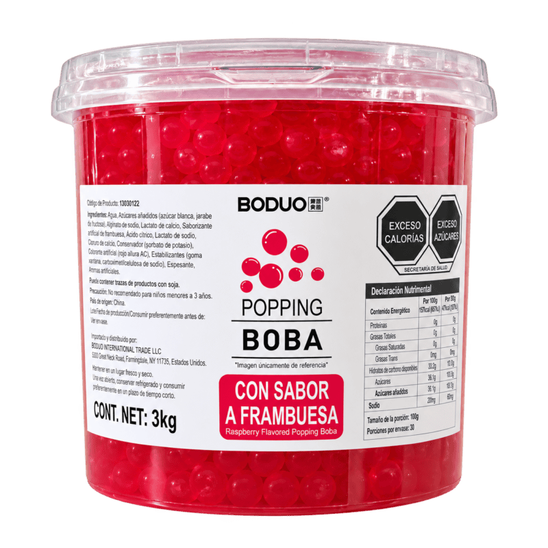 Perlas Explosivas Frambuesa 3 Kg BODUO