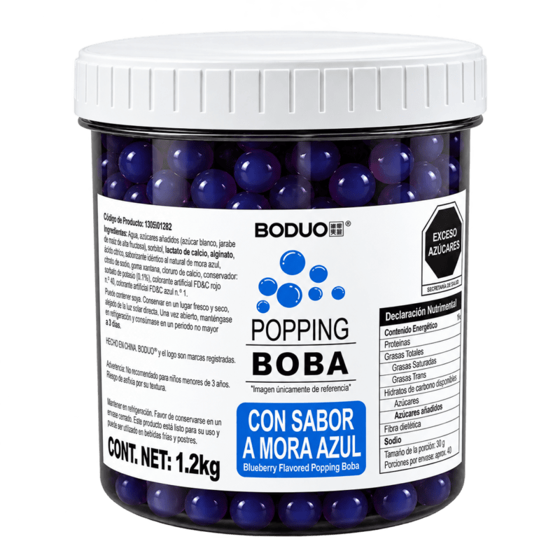 Perlas Explosivas Mora Azul 1.2 Kg BODUO